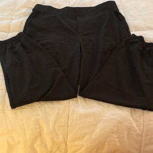 Black pants with elastic bottoms
